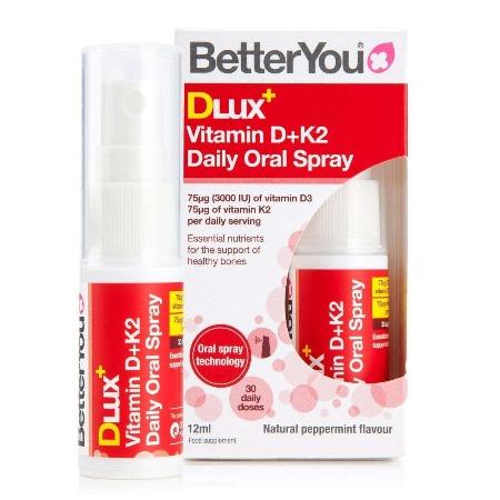 Dlux+ Vitaman D + K2  Oral Spray BetterYou 12 ml